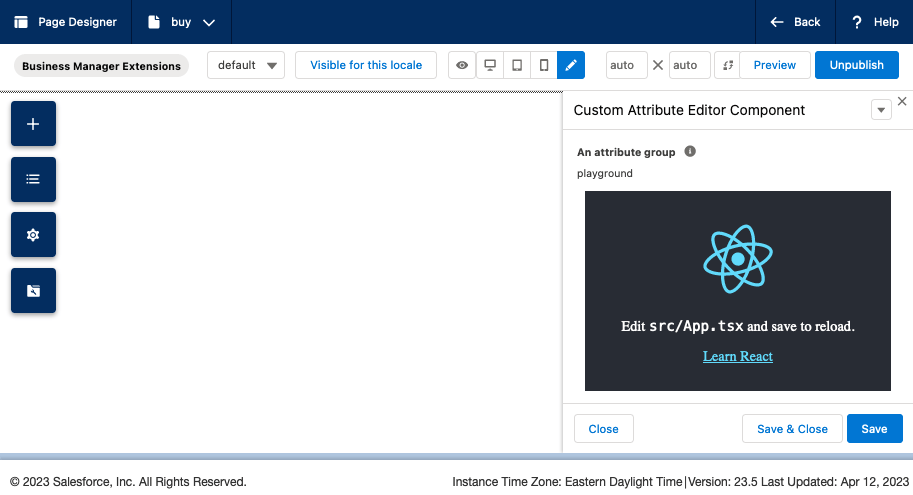 custom attribute editor react install