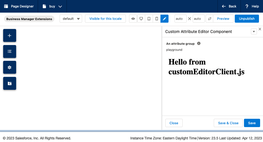 custom attribute editor registered